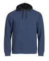 Heren Hoodie Clique Classic Blauw melange